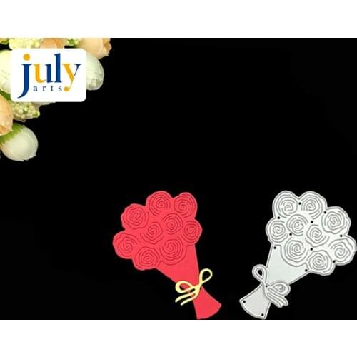 Julyarts Cutting Dies Silver Flower Embossing Stencil DIY Scrapbook Paper Album for Handwork Creative Carbon Steel Material