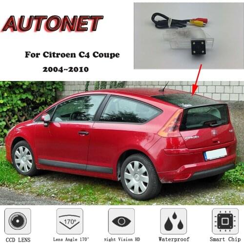 AUTONET HD Night Vision Backup Rear View camera For Citroen C4 Coupe 2004~2010/license plate camera