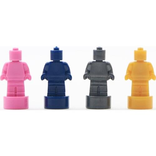 MOC Bricks Micro Figures Trophy 1.5cm Model Different Colors Blank Plain Figure Statue Accessories Building Blocks Toys