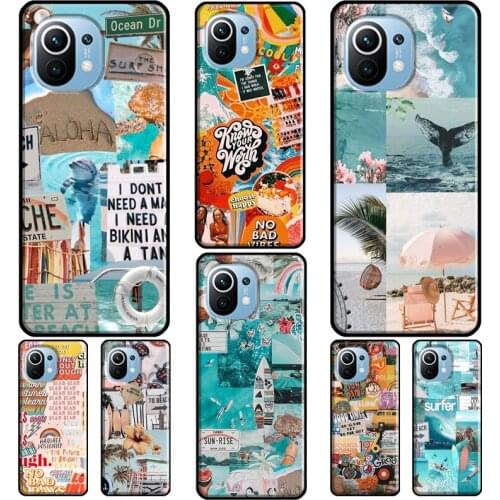 Summer Beach Collage For POCO X3 Pro F3 F2 M3 Pro Case For Xiaomi Mi 11 Ultra Mi 9 10 Lite Mi 10T 9T Pro Coque