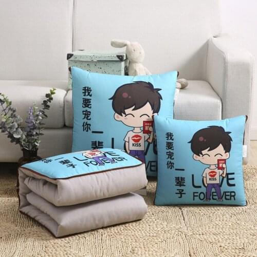 Multifunctional Aloe Cotton Car Quilt Pure Cotton Sofa Cushion Car Pillow Quilt Dual Purpose Cushion Chair Cushion Pillow Nap