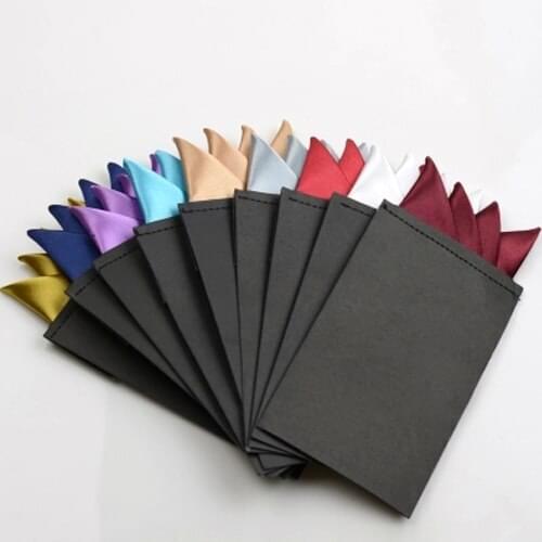 Fashion Men Solid Color Pocket Square Handkerchief Prefold Wedding Party Hanky BWTYY0061
