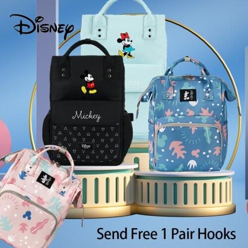 Newest 12 Colors Disney Diaper Bag Backpack for Moms Baby Bag Maternity for Baby Care Mickey Mouse Nappy Bag Travel Stroller Bag