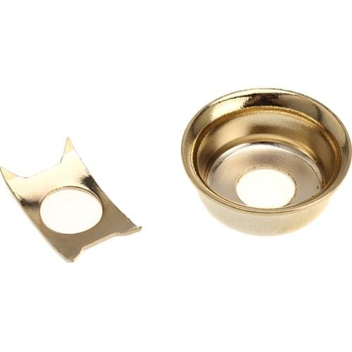 Musiclily Pro Traditional Cup Style Guitar Tele Jack Plate for Fender Telecaster, Gold