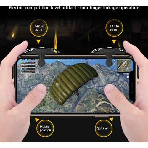 Practical Alloy Mobile Phone Gaming Trigger Multi-functional Durable Convenient PUBG Fire Button Aim Key Controller Shooter