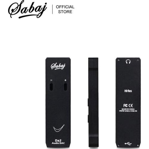 Sabaj Da2 Portable USB DAC Decoding & Headphone Amplifier SABRE9018 32bit/768kHz Mini USB DAC AMP for PC Cell Phone OTG