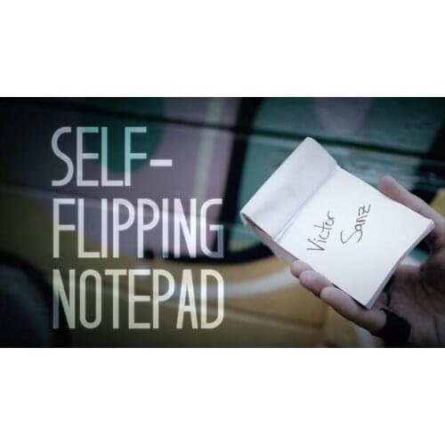 Self-Flipping Notepad (DVD and Gimmick) by Victor Sanz, Magic Trick,Illusion,Close up magic,Mind Magic props,street,Fun