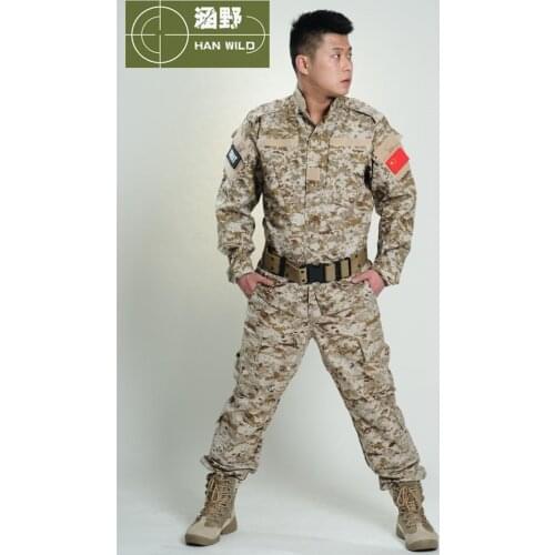 U.S. military uniform camouflage suit military suit male training uniform field service digital camouflage combat desert S-XXL