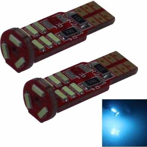 Ice Blue Auto T10 W5W Interior (Map/Dome) Light Canbus Error Free 15 Emitters 4014 SMD LED DC 12V 464 555 558 Z21073