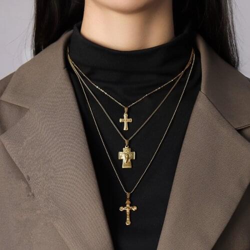 TOFFLO Stainless Steel Jewelry Cross Pendant Accessories Fashion Pendant BSD34