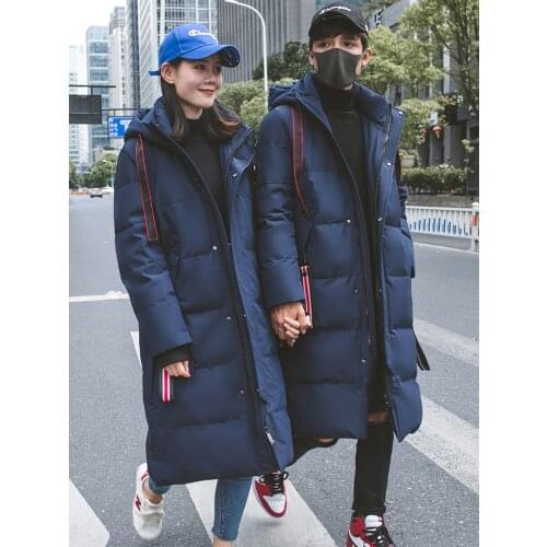 Plus Size Winter Coat Men Womens Jacket Hiver Fashion Long Duck Down Jacket Men Woman Hooded Fashion Winter Clothes 1809