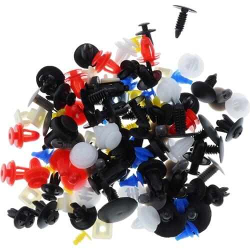 100 Pieces Car Door Fastener Bumper Rivet Trim Push Type Clip 12 Type