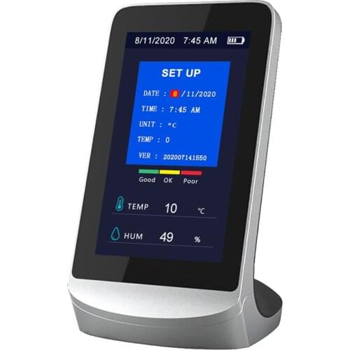 4.3 Inch Digital LCD CO2 Detector Thermometer and Hygrometer Air Quality Analyzer Monitor CO2 Sensor medidor de CO2 Meter