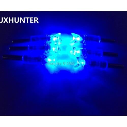 6PK Blue led light arrow nocks half moon arrow nock for crossbow arrow shaft OD 7.6MM