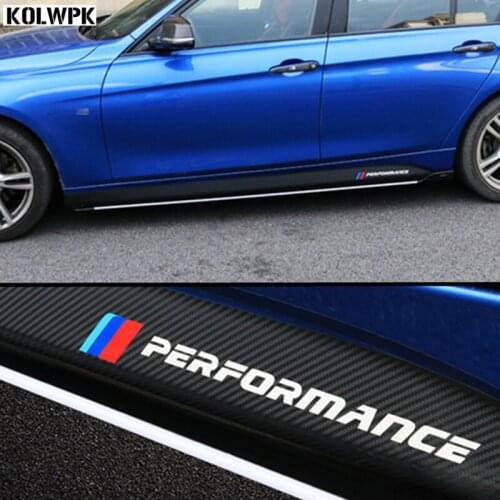 Car Styling Accessories m performance side skirt sticker body decals For f30 f34 f32 f10 3 Series 320 328 5 Series 520 528 m3 m5
