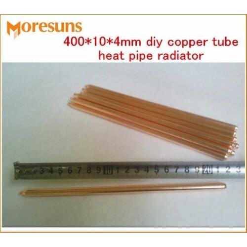 Free Ship 5pcs Copper heatpipe 400*10*4mm DIY Copper tube radiator/sintered powder wick notebook/CPU heat conduction pipe