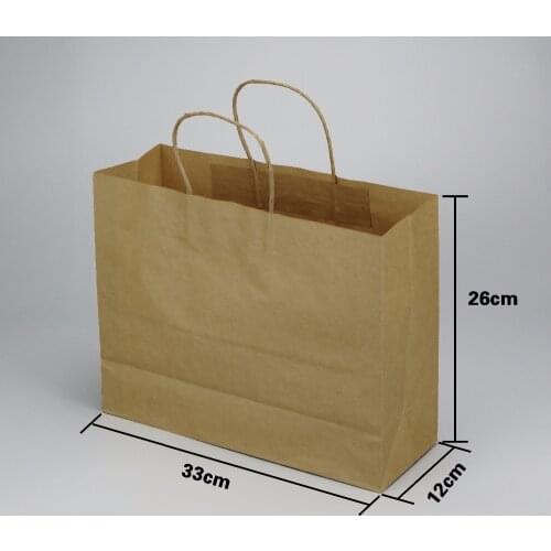 Wholesale33*12*26cm Custom print paper bags packaging gift bag for shopping garment handle carrier logo brand design paper bags
