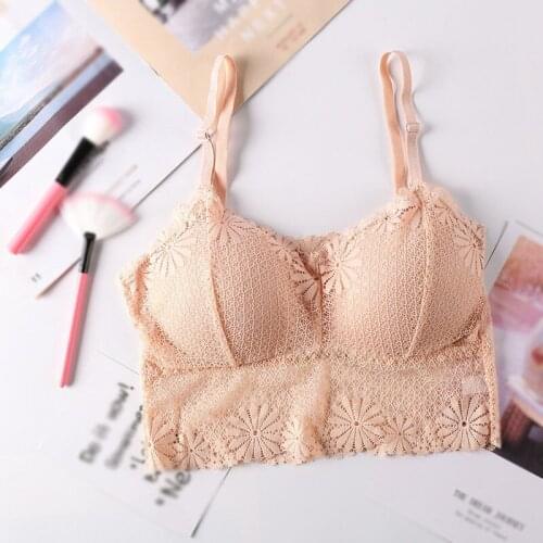 Sexy Women Lace Adjustable Bra Solid Color Comfortable Strap Cotton Pad Underwear Feme 2021