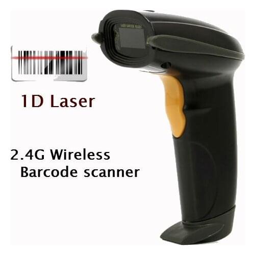 Multi-language Portable 2.4G Wireless USB Laser Barcode Scanner BarCode Reader for Supermarket Bank Warehouse Logistics