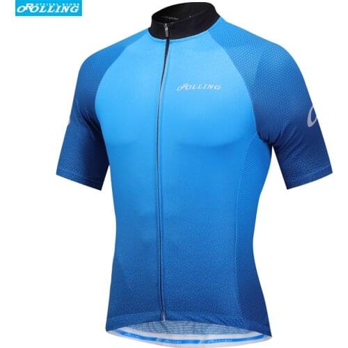 NEW Type Light blue Orolling Cycling Jersey Tops Bike Sports Wear