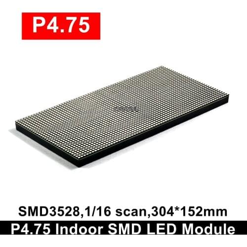P4.75 Indoor SMD LED Module,High Brightness Red Color/Dual Color Sign Board Panel 64x32 Pixels