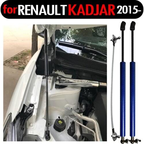 Carbon Fiber Lift Support Gas Springs for RENAULT KADJAR 2015-2020 Car Styling Front Hood Bonnet Modify Gas Struts Shock Damper