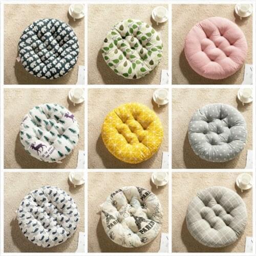 Round Shape Seat Cushion Cotton Core Cotton Polyester Breathable Seat Cushion Pillow Home Decoration Car Soft Sofa Cushion