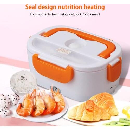 12V 110V/220V Portable Electric Heating Stainless Steel Lunch Box Home Car Dual Use Rice Box Food Warmer Dinnerware Set Dropship