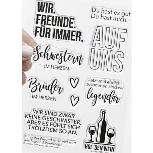 German Words Transparent Clear Stamps for DIY Scrapbooking/Card Making/Kids Christmas Fun Decoration Supplies ST0707