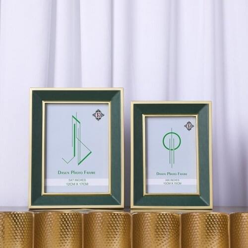 6/7 Inch Modern Light Luxury Metal Creative Photo Frame Living Room Decoration Crafts Gifts