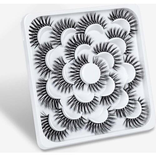 Lashes 10 Pairs 3D Faux Mink Lashes Dramatic Fluffy Soft Wispy Volume Natural long False Eyelashes Eye Lashes maquiagem