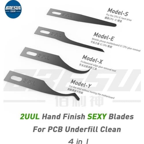2uul Manual Blade is Suitable For Pcb Bottom Cleaning Multi-Function Motherboard BGA Chip Glue Cleaning Scraping Pry Tool