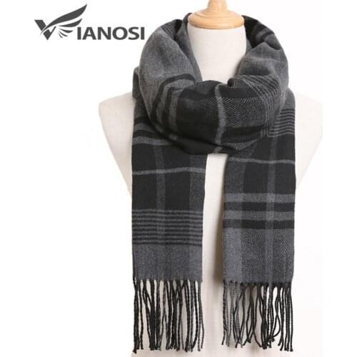 [VIANOSI] 2020 Luxury Design Men Scarf Foulard Plaid Scarves Poncho Casual Winter Scarfs Male Bufandas Hombre