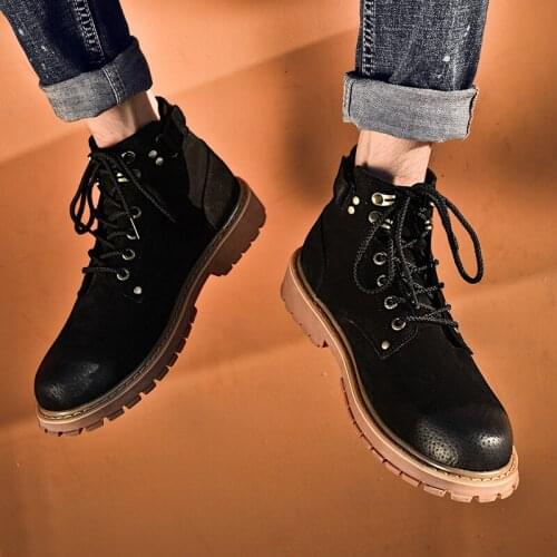 Top botas mens spring vintage shoes sneaker brown 2020 black bona man for leather men outdoor winter high flat casual footwear
