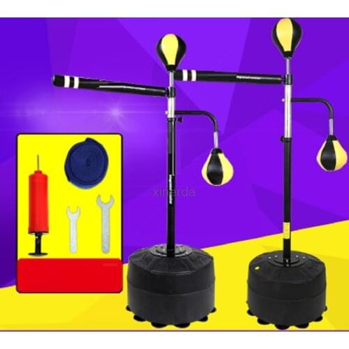 Stable Base Stand Boxen Set With Air Pump Speed Reaction Training Rod Bouncy Ball Punching Ball Boxing Tumbler Fitness Trainer