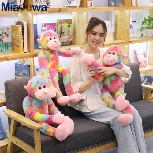 1pc 80cm Colored Long-armed Monkey Plush Toy Soft And Comfortable As A Birthday Gift For Children