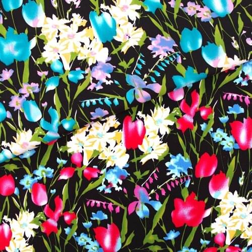 140cmx50cm Cotton Woven Fabric - Tulip Flower