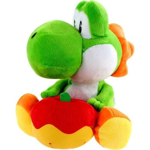 18cm Green Dragon with Apple Plush Toys Stuffed Baby Doll Christmas gifts for children