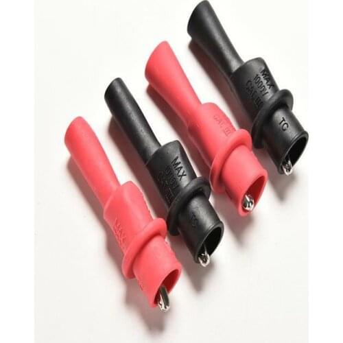 2x Alligator Crocodile Test Clip Clamp For Fluke Multimeter Tester Probe