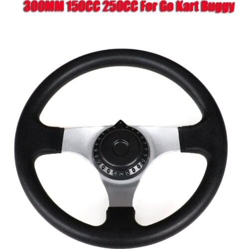 300MM 150CC 250CC Go Kart Buggy Quad Steering Wheel For karting Hammerhead Kandi JCL Parts