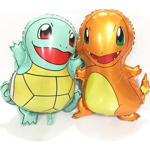 5Pcs/lot Pokemon Aluminum Film Balloons Toys Charmander Bulbasaur Anime Figures Birthday Party Decoration Kids Gift