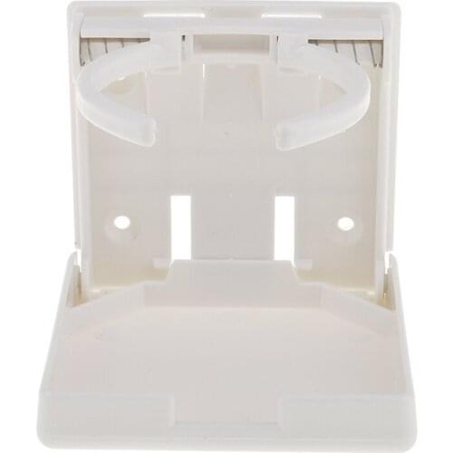 White Folding Adjustable Beverage/Drink Cup Holder Boat Marine RV
