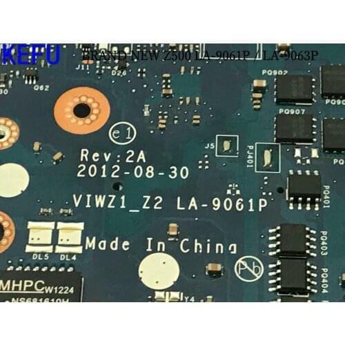 FAST SHIPPING PROMISED WORKING VIWZ1_Z2 LA-9061P FOR Lenovo Z500 PLACA MADRE GPU gt645m /GT740M 2gb Video card