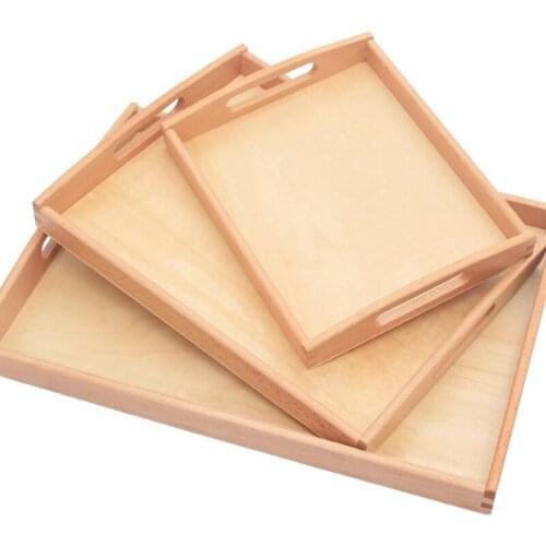 Montessori Wooden Toy Tray Montessori Practical Life Organizing Education Preschool Toys Children Learning Games Toy Storage