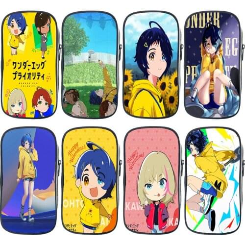 Kids Wonder Egg Priority Pencil Case Students Game Anime Pencil Box Boys Girls Pen Bags Children Storage Bags School Supplies