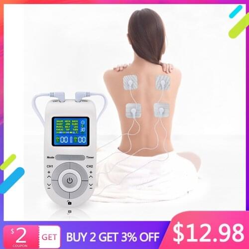 Tens Machine Massager EMS Electronic Pulse Massager Electrical Nerve Muscle Stimulator Acupuncture Low Frequency Physiotherapy
