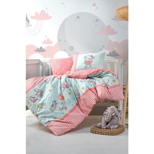 Cotton Box Baby Duvet Cover Set the Elephant Pink Cute Pretty Darling Melodious Gracious Adorable Nice Sweet Graceful Character