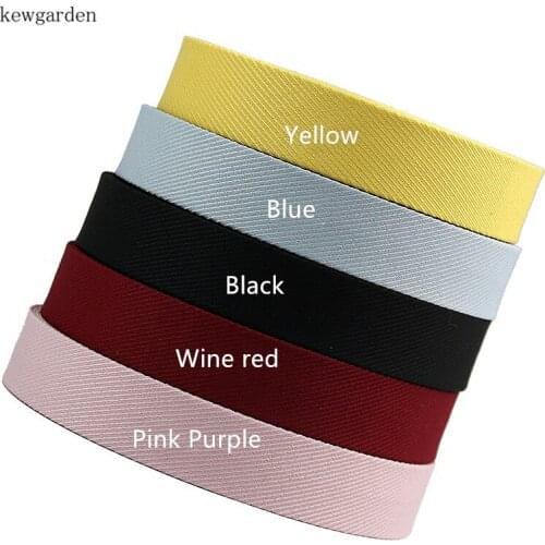 Kewgarden DIY Brooch Hair Bow Satin Ribbon Twill Fabric Layering Cloth Ribbons 50mm 25mm 10mm Handmade Tape Riband 8 Meters