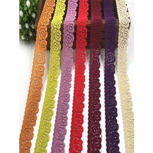 Lace Rose Pattern Elastic For Home Textile Ornament Accessories Underwear Womens Wedding Dress Childrens Clothing DIY Handmade