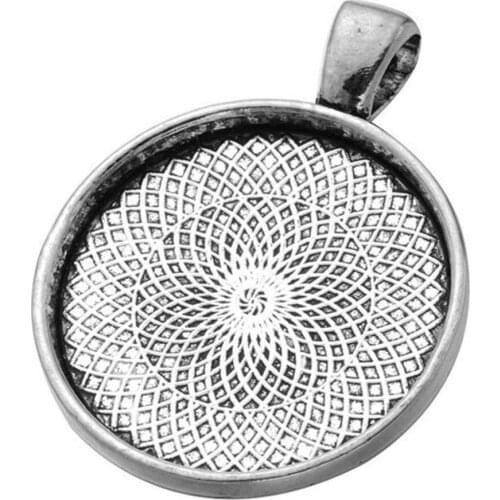 Hot Sale 25mm DIY handmade necklace alloy round bottom accessories